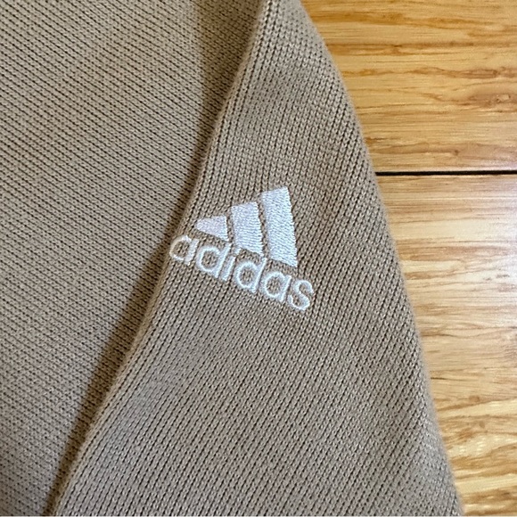 Adidas Brown Quarter Zip-Up Pullover Womens Size Medium - Picture 5 of 8
